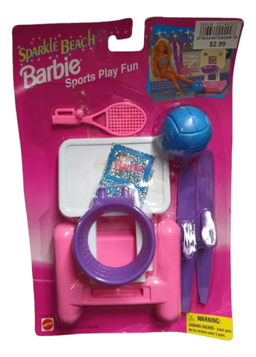 Accesorios Mattel Sparkle Beach Barbie Sports Play Fun 1995 