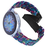 Correa De Acero Inoxidable Color Azul Para Galaxy Watch 4