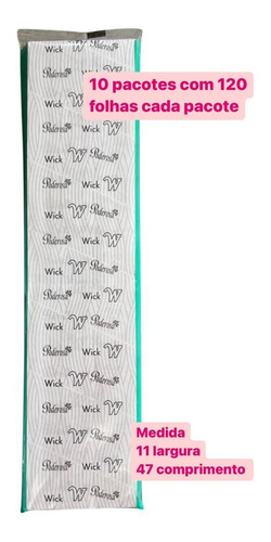 10 Pacote Papel Para Mechas Easy Wick 11,5x47cm 120 Folha Cd