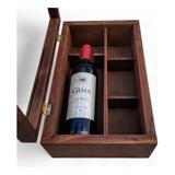 Caja De Madera Para Vino Con Tapadera De Vidrio