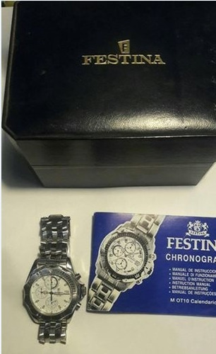 Reloj Chronograph 50m Festina De Caballero Original Funciona