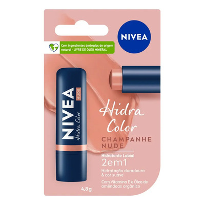NIVEA Hidratante Labial Hidra Color 2 em 1 Nude 4,8g, Hidratação Duradoura, Cor Intensa, Lábios Protegidos | MercadoLivre