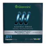 Encordoamento Giannini Nanotec Guitarra .011 Geegst11 Pn