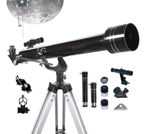 Telescopio Tasco Novice 800x60 Refractor Con Tripie ! Color Negro