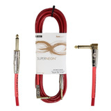 Cable Plug - Plug L Angular 1/4 Kwc Super Neon 6 Metros Rojo