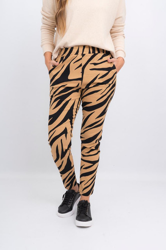 Pantalón Babucha Bengalina De Animal Print De Dama