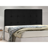 Painel Cabeceira Cama Casal Queen Genova 160cm - 4 Cores Cor Preto