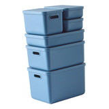 Contenedor Organizador, Mini Caja De Almacenamiento Azul