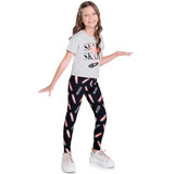 Conjunto Kyly Menina Calça Legging Primavera/verão 2023.