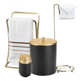Kit Para Lavabo Banheiro Linha Premium Dourado Fosco Arthi