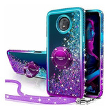 Moto G5 Plus Funda Mover Liquid Hologrape Sparkle Spark...