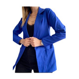 Saco Blazer Solapa Bengalina Elastizada De Dama