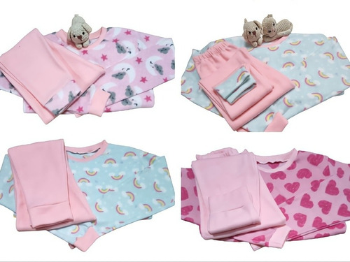  Conjunto Pijama Em Soft, Adultos Estampas Sortidas!