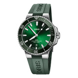 Reloj Oris Aquis Date 0173377874157-0742237fc Hombre Correa Verde Bisel Verde Fondo Verde