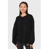 Sweater Básico Holgado Negro  Nicopoly