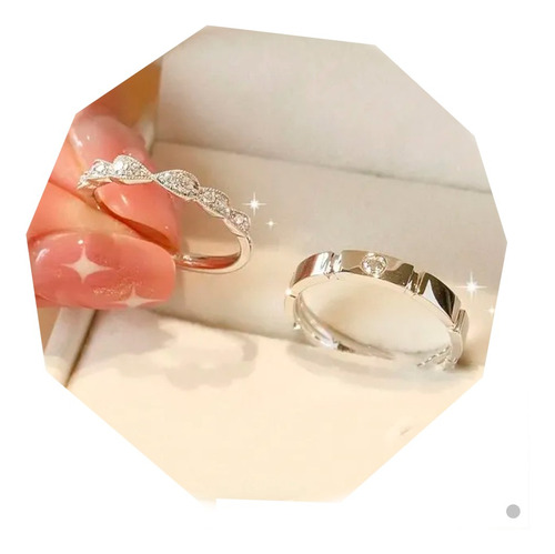 Anillos Parejas Amor Eterno Compromiso Boda Novia 2unid Hy8p