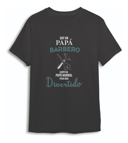 Playera Negra Estampado Papá (profesión) Más Divertido Dtf