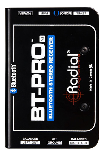 Radial Bt-pro V2 Caja Directa Activa De 2 Canales Y Receptor