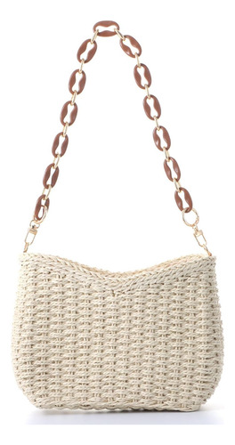 Bolso De Hombro De Paja Ovida Para Mujer, Bolso De Playa Tej