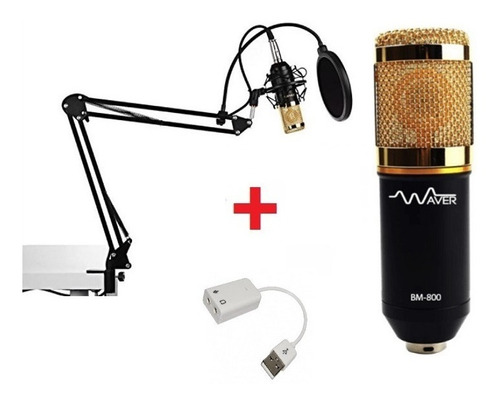 Kit Microfone Bm-800 Gravar Música Voz Violão Com 2 Unidades