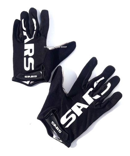 Guantes Dedos Largos Sars Talle L Negro Con Gel - Ciclismo 