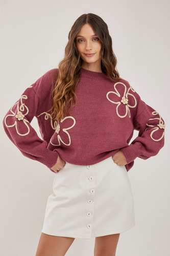 Sweater Con Bordado Rimmel