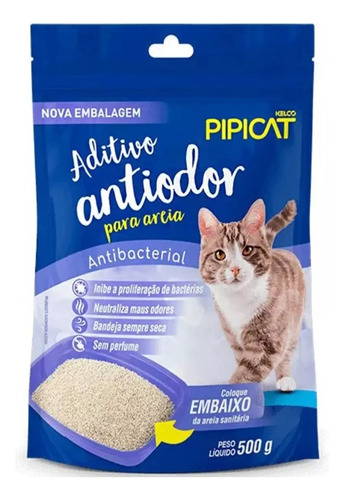 Pipicat Kelco Antiodor Neutro P/ Areia Gatos 500g