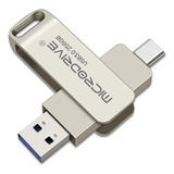 Pendrive Microdrive 2 Em 1 - 256gb Usb 3.0 (entrada Tipo- C)