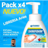 Espuma Antibacterial Pack X4 Sanifoam Promo Aries