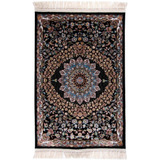 Tufan Tapetes | Colección Isfahan Ava Negro |1.20x0.80m