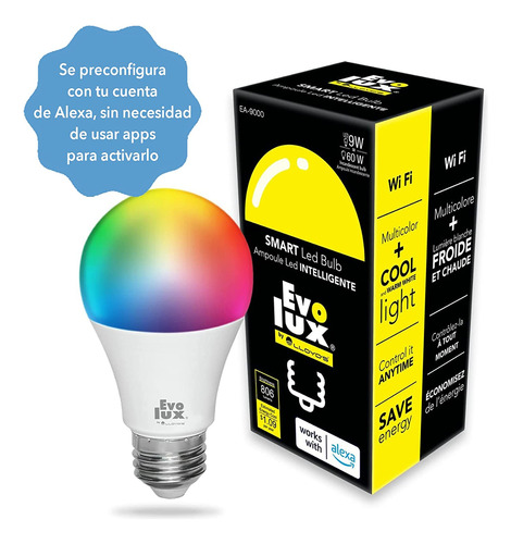 Nuevo Evolux By Lloyd's Foco Led Inteligente Wifi A19