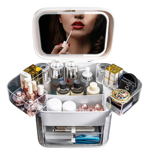 Organizador De Maquillaje Y Crema Almacenamiento + Espejo