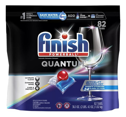 Finish Powerball Quantum Clean&shine - Unidad a $23