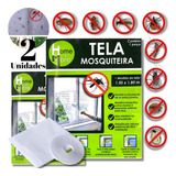 2 Tela Mosquiteira Anti Inseto/mosquito P/janela Ajustavel