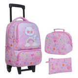 Pack Bakan Escolar Cat Rainbow Rosado Head