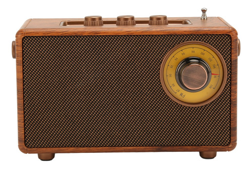 Altavoz Bluetooth Retro Con Diseño De Vetas De Madera Y Soni