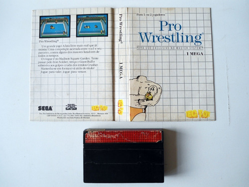 Cartucho Master System Pro Wrestling Capa Estojo Original