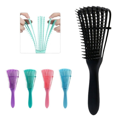 Kit 6 Escova Pente Polvo Para Cabelo Desembaraça Atacado