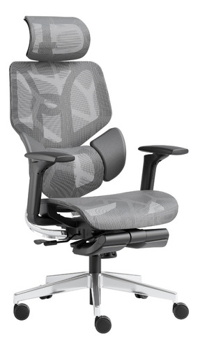 Silla De Escritorio Hbada E3 Gxy001 Ergonómica  Gris Con Tapizado De Mesh