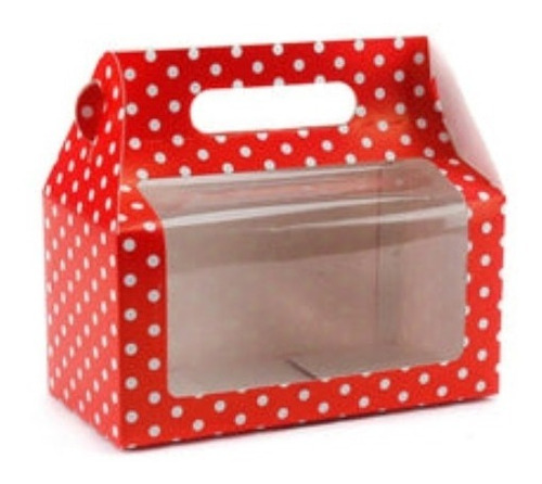 40 Caja Cupcakes Boxlunch 2 Cavidades Color