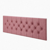 Cabeceira Cama Bahamas Casal 1,40m Modulada Suede  - Rose