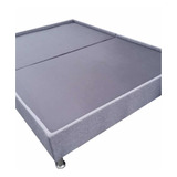 Base Cama Micro Fibra Gris Doble