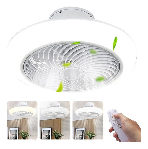 Ventilador Techo Luz Moderno Led Ventilador Plafón Lampara