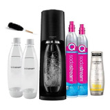 Máquina Sodastream Terra Negra Con Saborizante Y Botellas