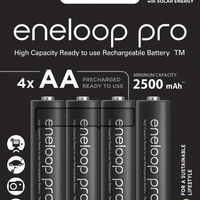 Panasonic Eneloop Pro BK-3HCDE\u002F4BE pilha AA cilíndrica de 4 unidades | Frete grátis