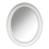 Espejo Ovalado Decorativo 41x50cm. Para Colgar Blanco/negro