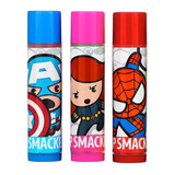 Lip Smacker De Personajes Spiderman Capitan Black Widow Pack