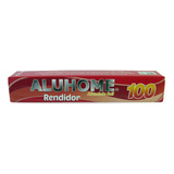 Papel Aluminio Aluhome Delgado Rojo Mod. 100 - 25 Piezas 