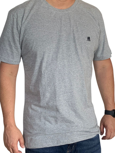 Camiseta Polo Wear Masculina 100% Algodão  Cinza 