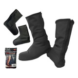 Botas Zapatones Impermeables Motociclismo Látex Negros